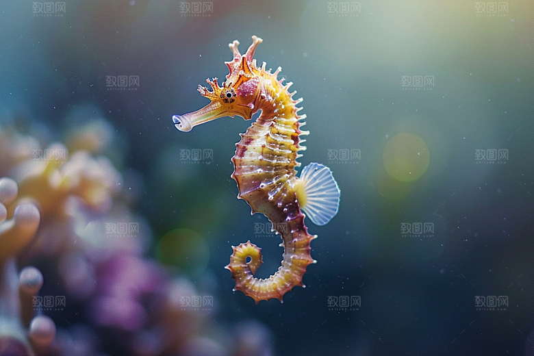 海马珊瑚礁海底素材