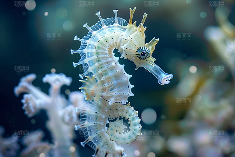 海马保护环境珊瑚礁素材
