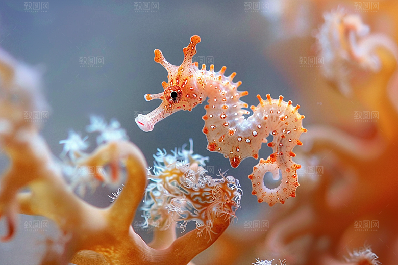 海马保护动物大海素材