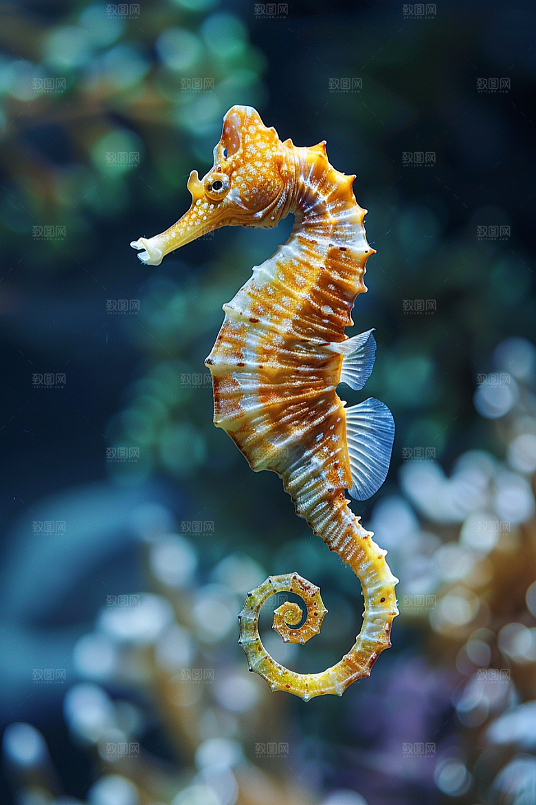 海马保护环境珊瑚礁素材