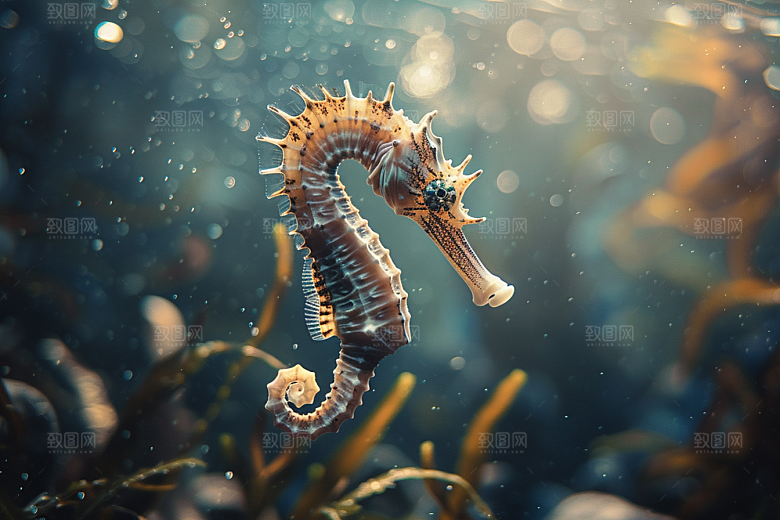 海马海洋生物海底素材