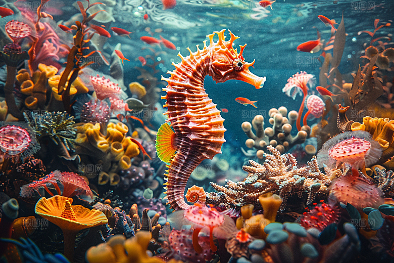海马环保珊瑚礁素材