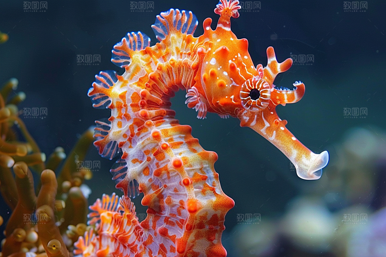 海马珊瑚礁海洋生物素材