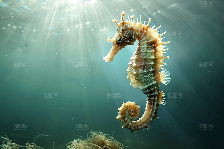 海马大海保护动物素材