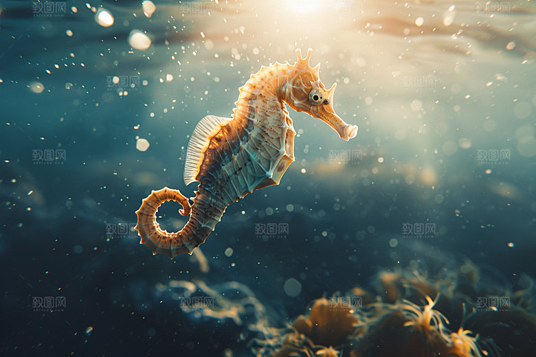 海马自然珊瑚礁素材