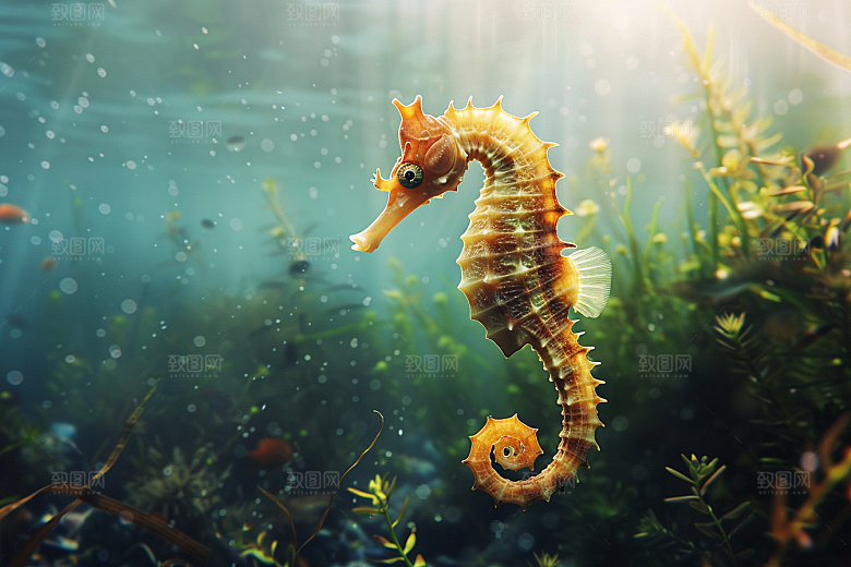 海马大海保护环境素材