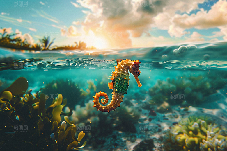 海马生态高清素材