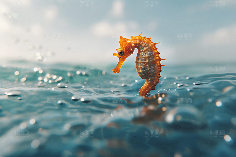 海马保护动物海底素材