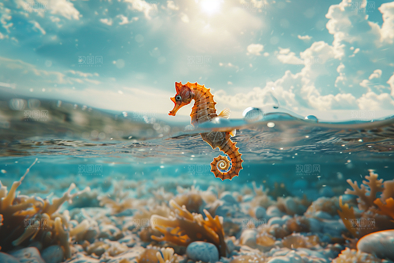 海马保护动物自然素材