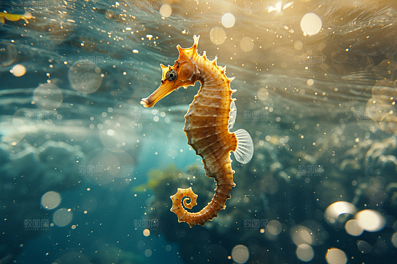 海马保护动物大海素材