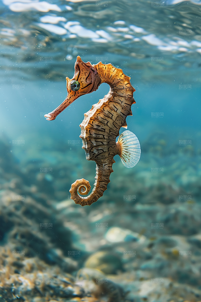 海马珊瑚礁海洋生物素材