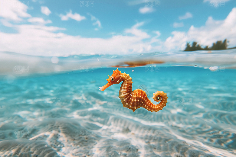 海马海洋生物保护动物素材