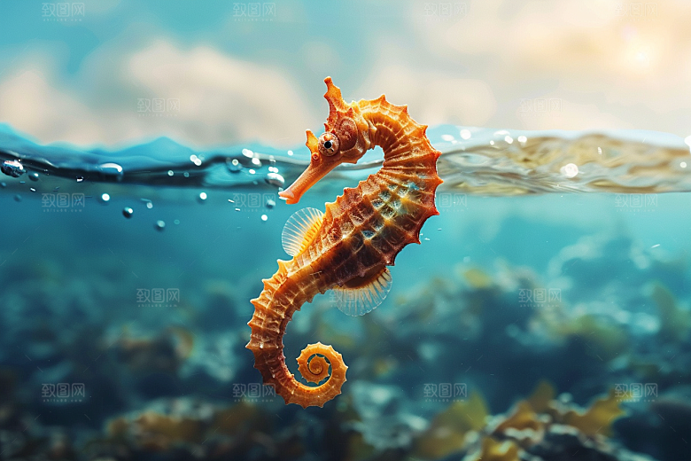 海马海洋生物保护动物素材