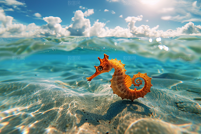 海马生态大海素材