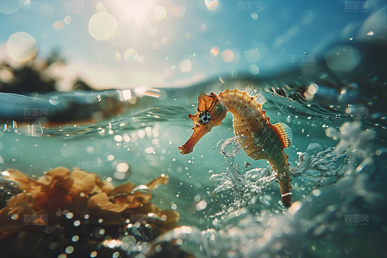 海马海洋生物珊瑚礁素材