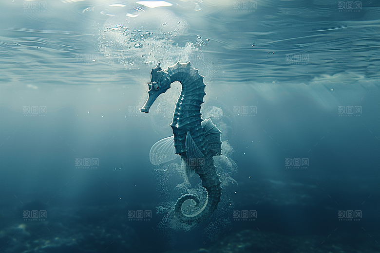 海马海底珊瑚礁素材