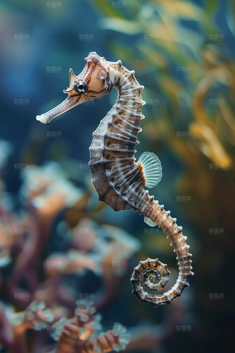 海马保护动物珊瑚礁素材