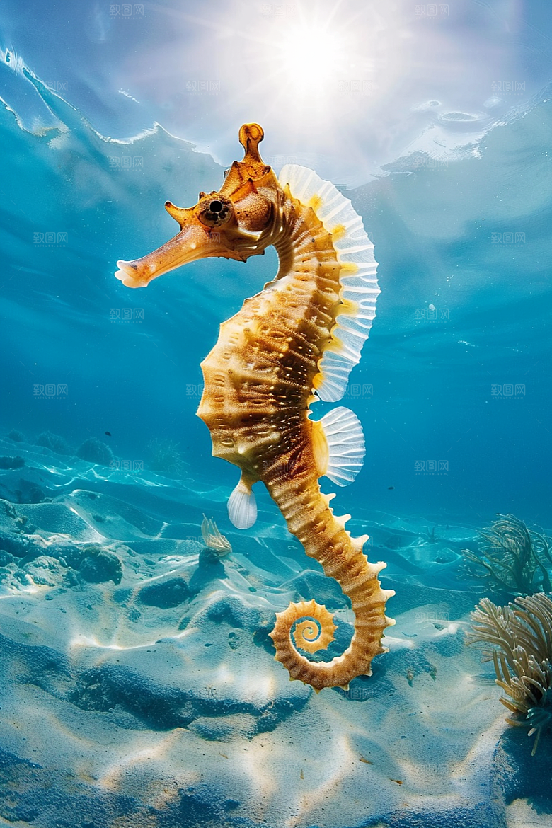 海马大海保护环境素材