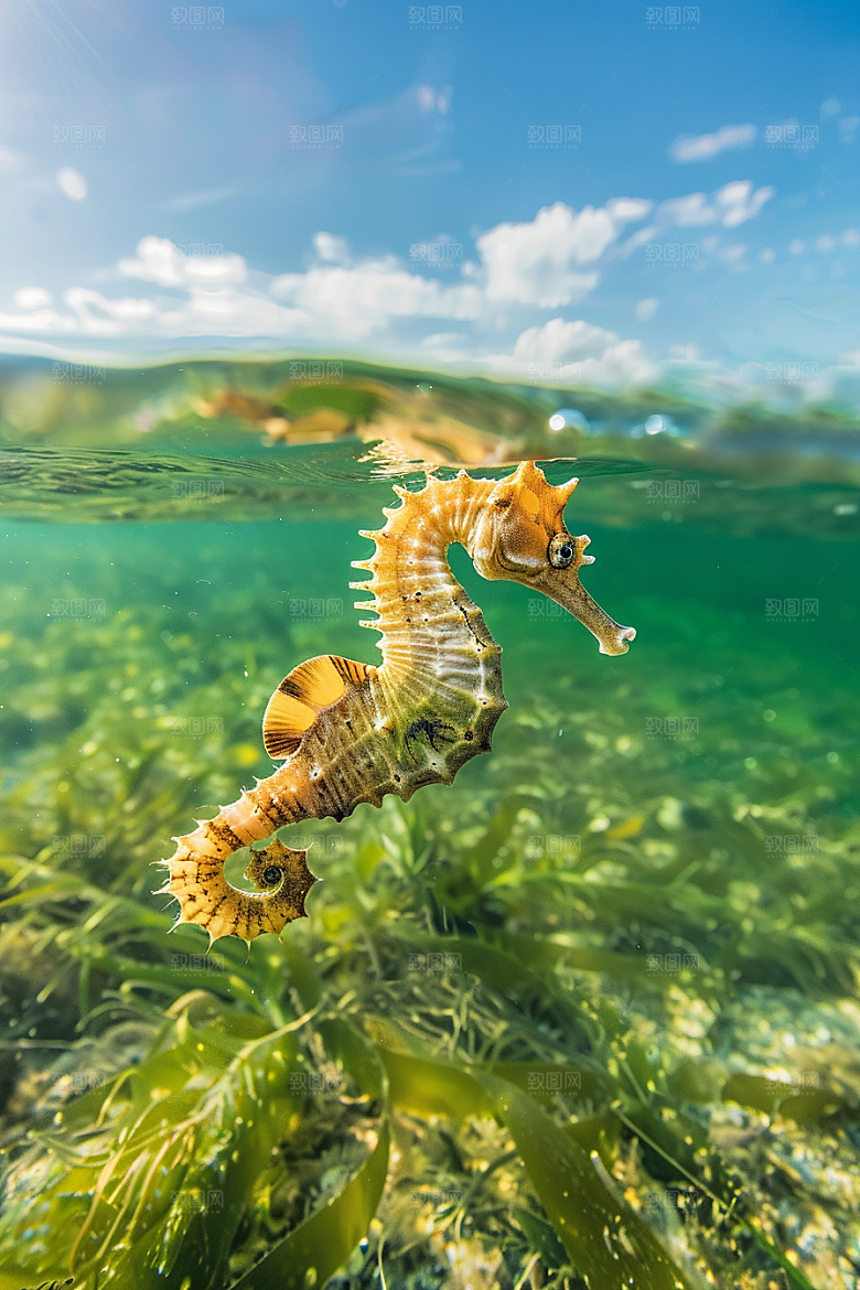 海马珊瑚礁海底素材