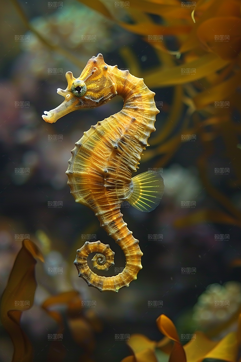 海马大海珊瑚礁素材