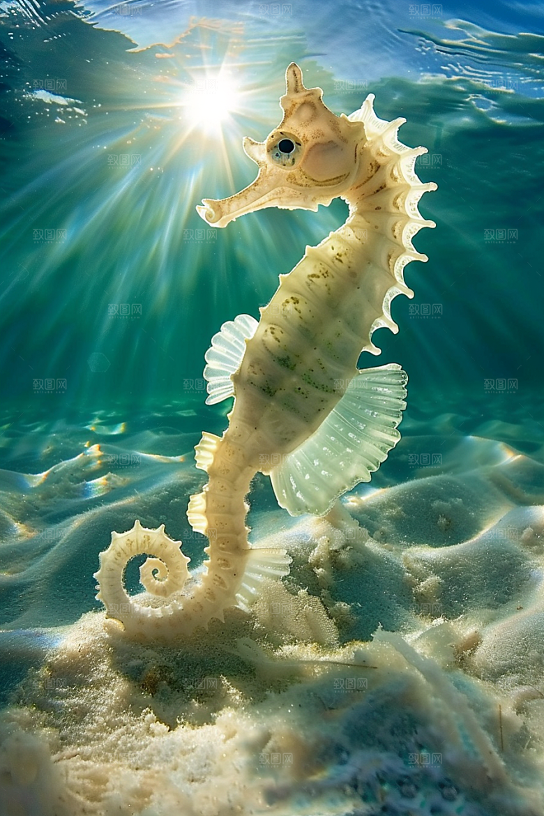 海马大海保护动物素材