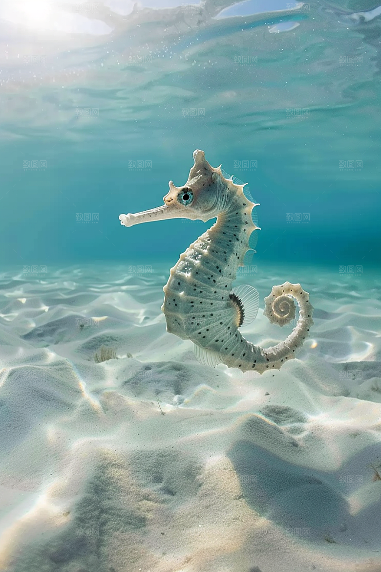 海马大海保护动物素材