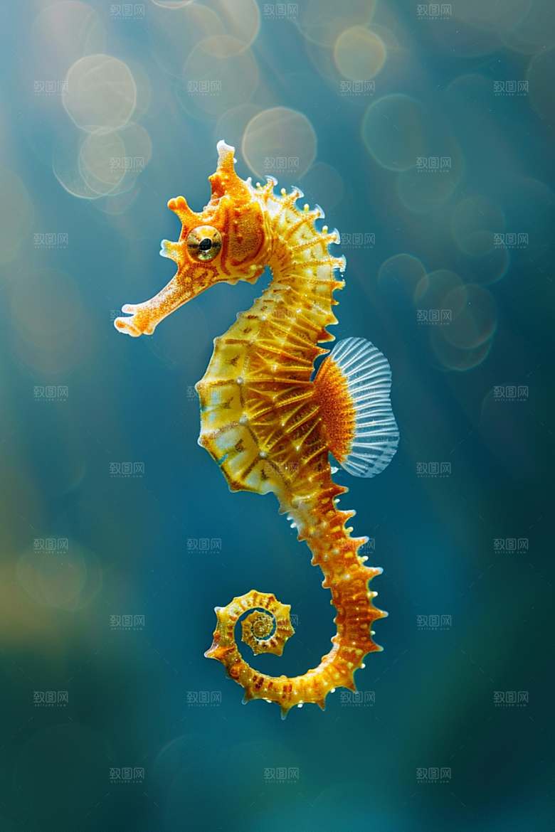 海马保护动物大海素材