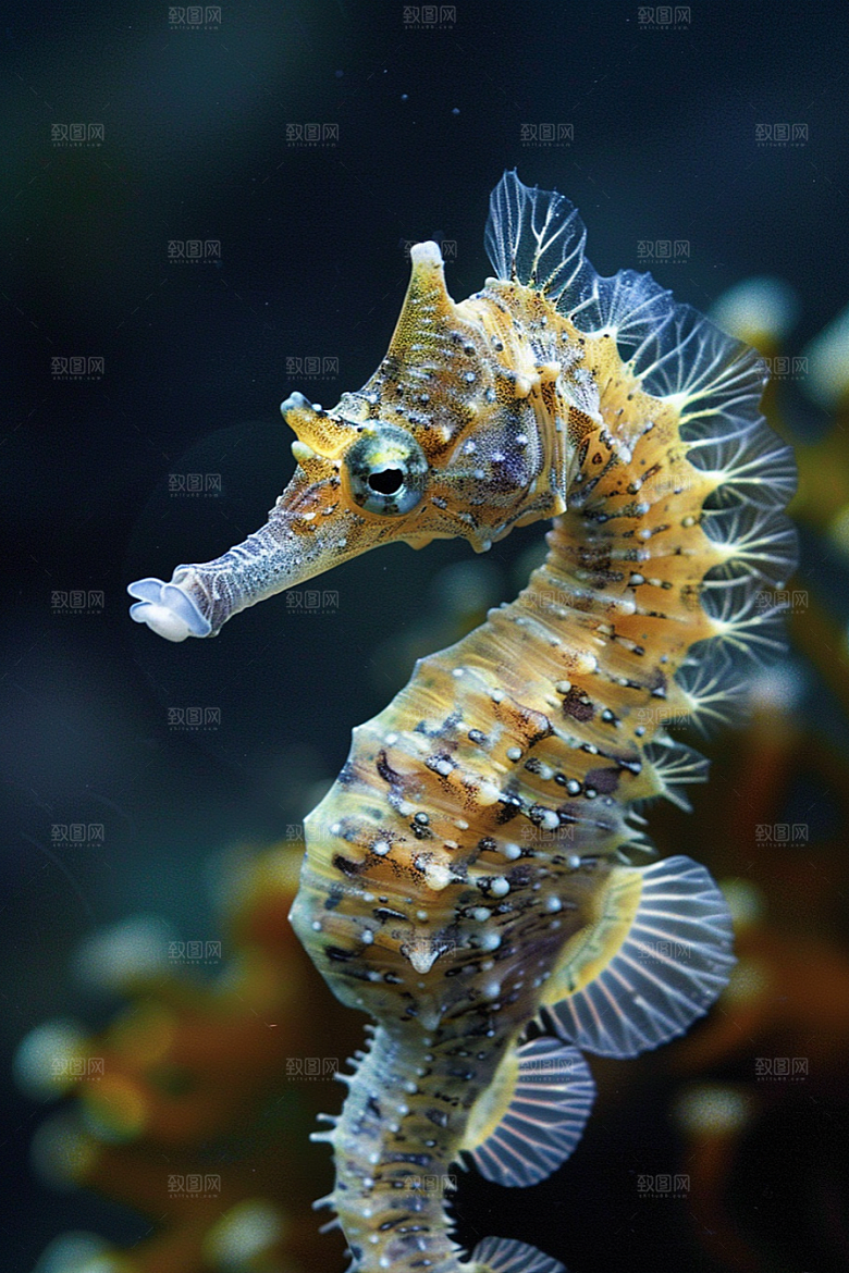 海马保护环境珊瑚礁素材