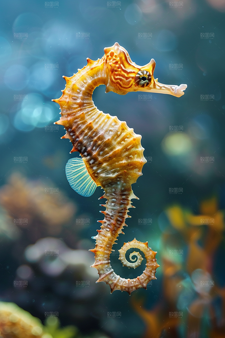 海马保护动物大海素材