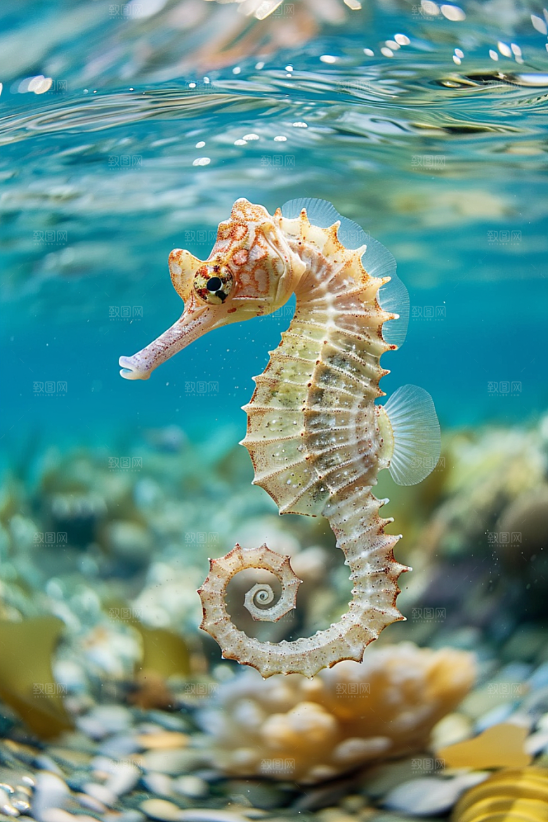 海马保护动物大海素材