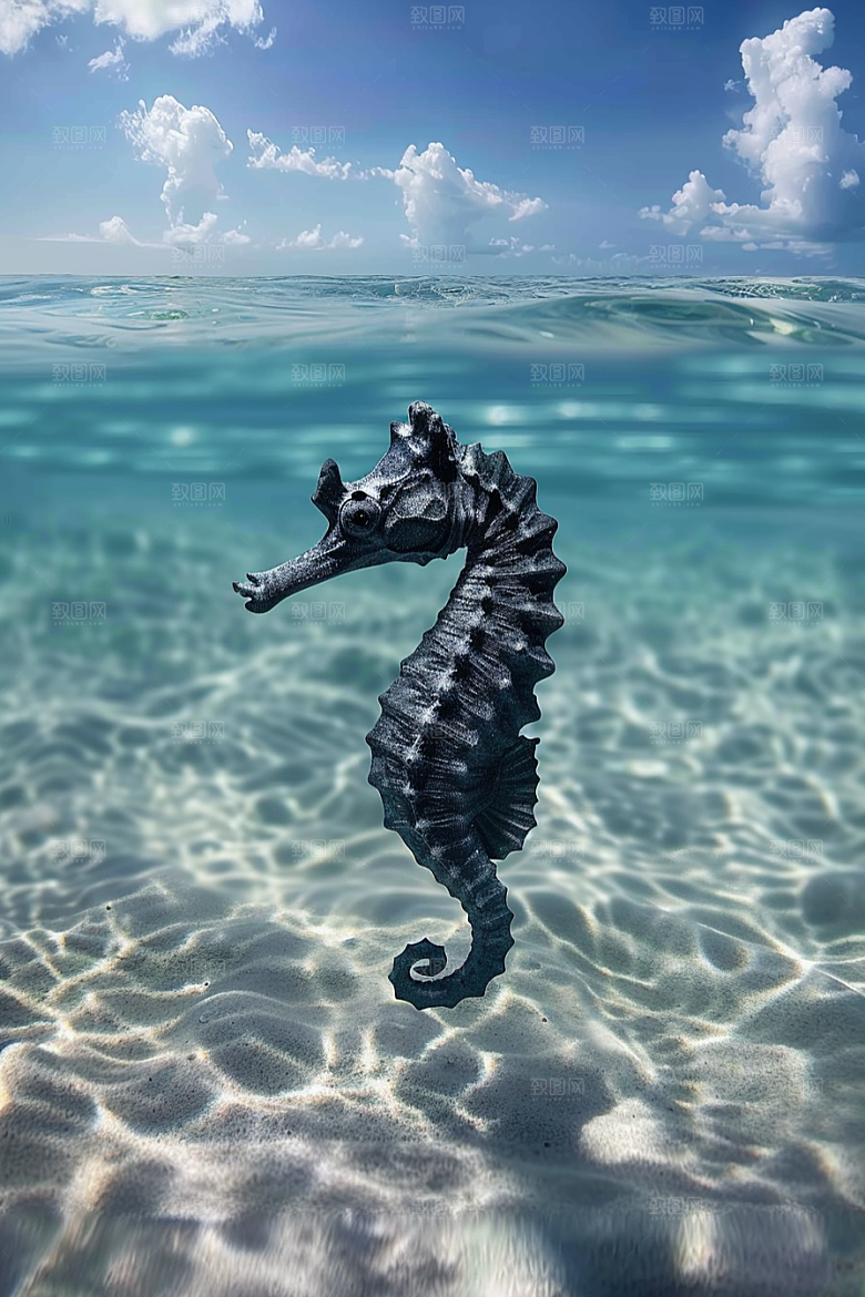 海马保护动物海底素材