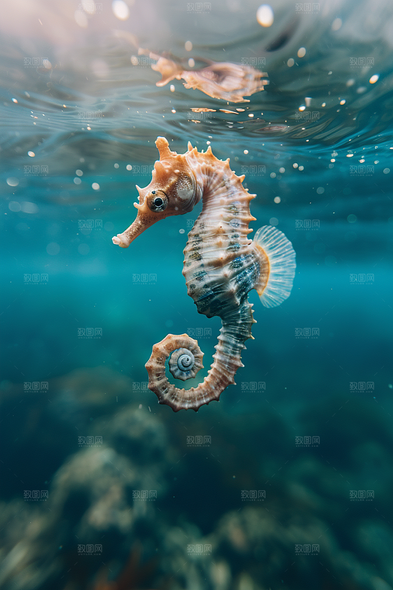 海马海洋生物保护动物素材