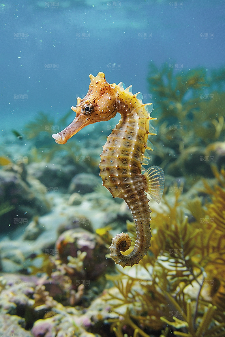 海马海洋生物海底素材