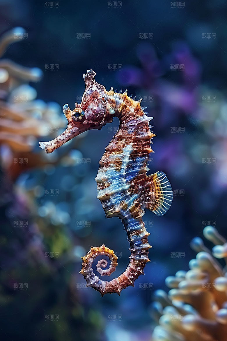 海马生态珊瑚礁素材