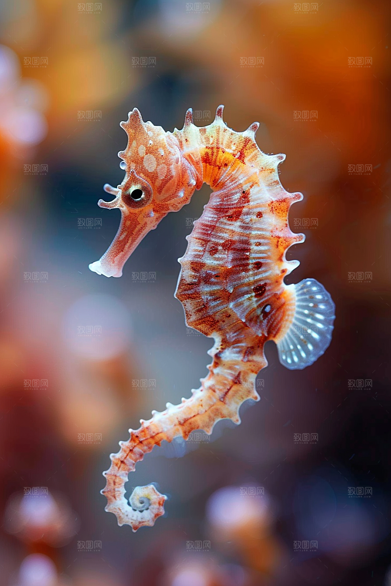 海马珊瑚礁自然素材