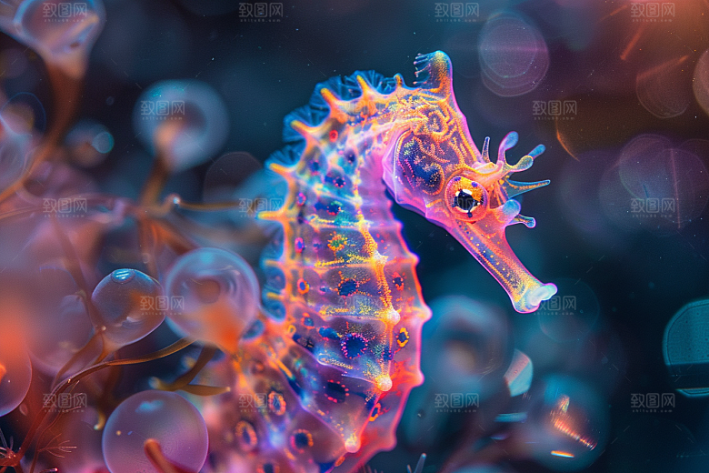 海马海洋生物珊瑚礁素材