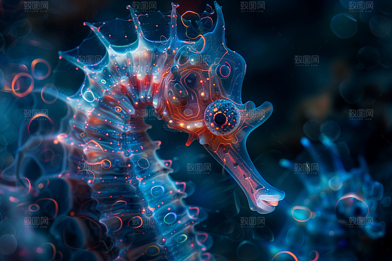 海马保护动物珊瑚礁素材