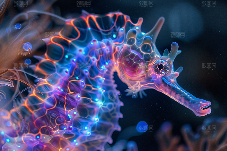 海马海洋生物珊瑚礁素材