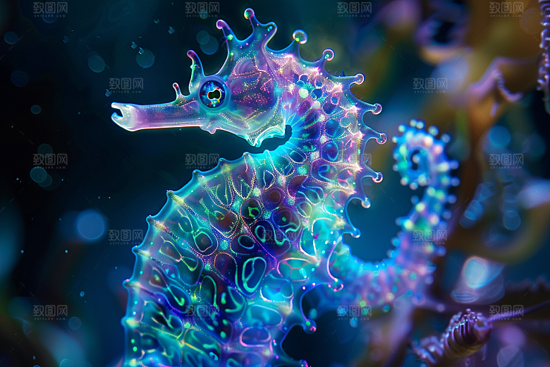 海马保护环境珊瑚礁素材