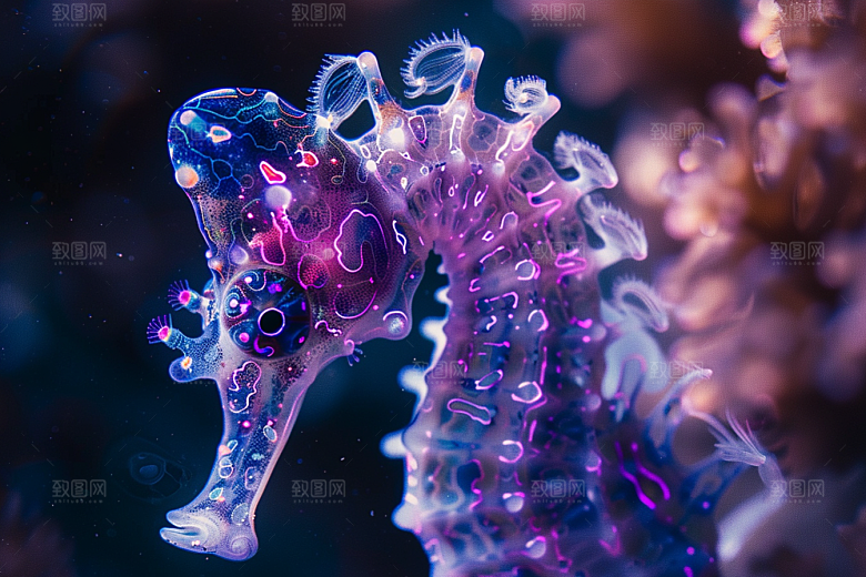 海马保护动物珊瑚礁素材
