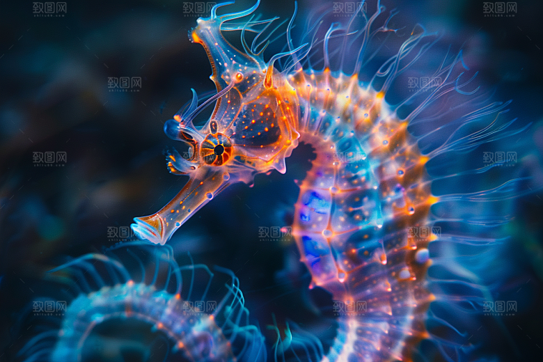 海马珊瑚礁海洋生物素材