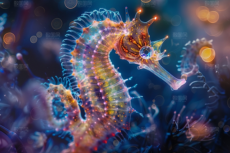 海马珊瑚礁海洋生物素材
