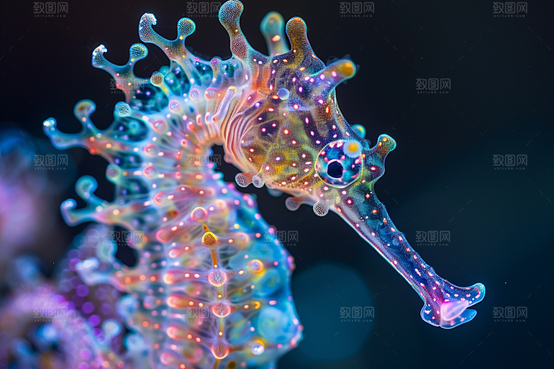 海马保护环境珊瑚礁素材