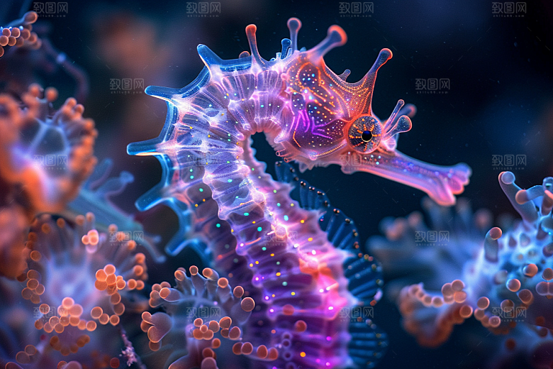 海马生态珊瑚礁素材