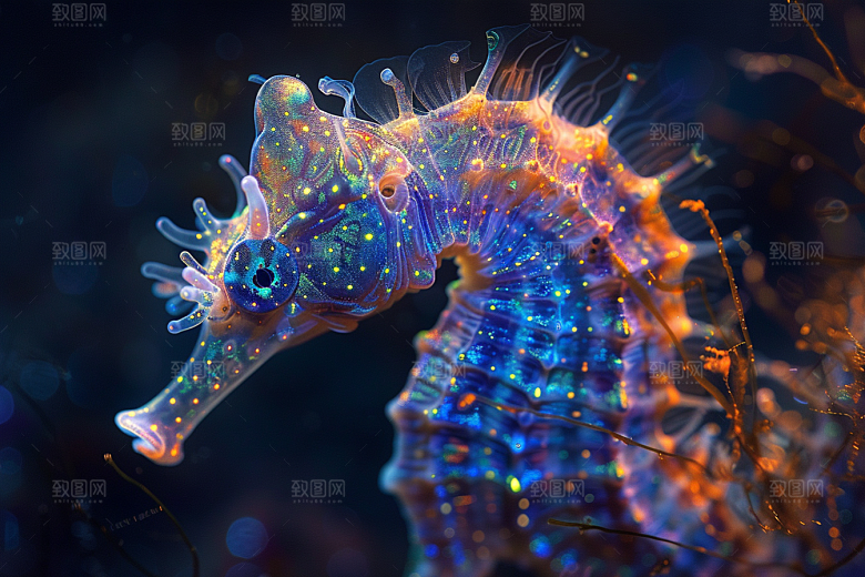 海马珊瑚礁海洋生物素材