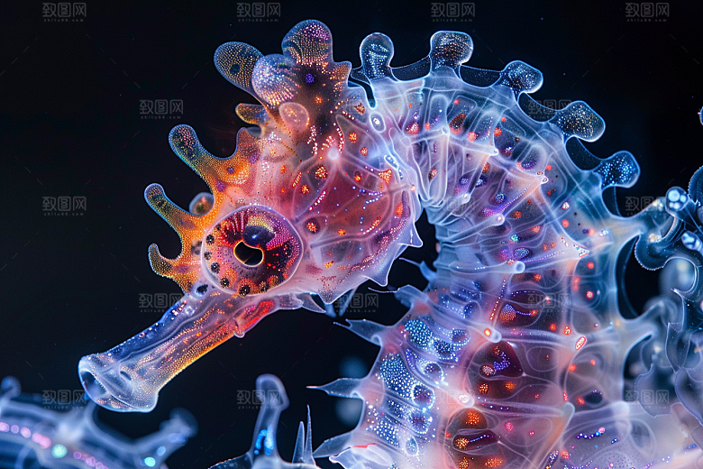 海马珊瑚礁海洋生物素材