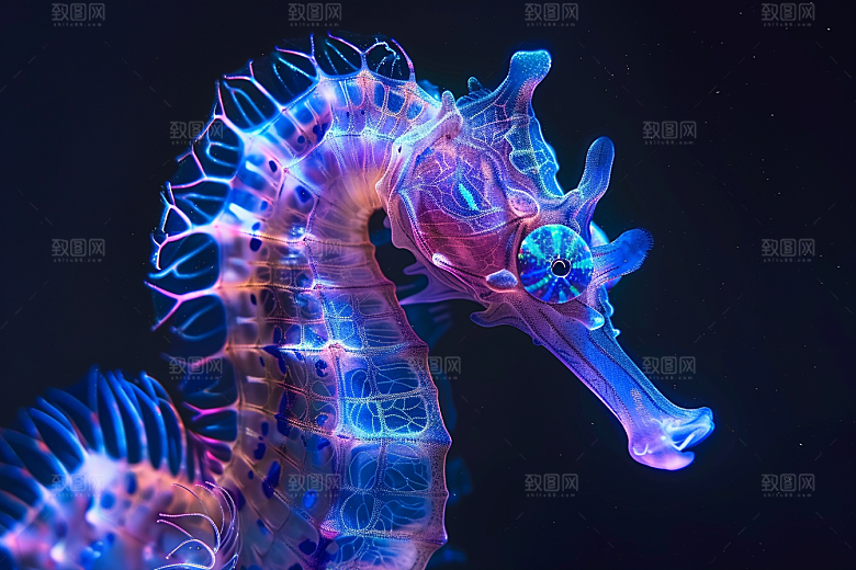 海马保护环境珊瑚礁素材