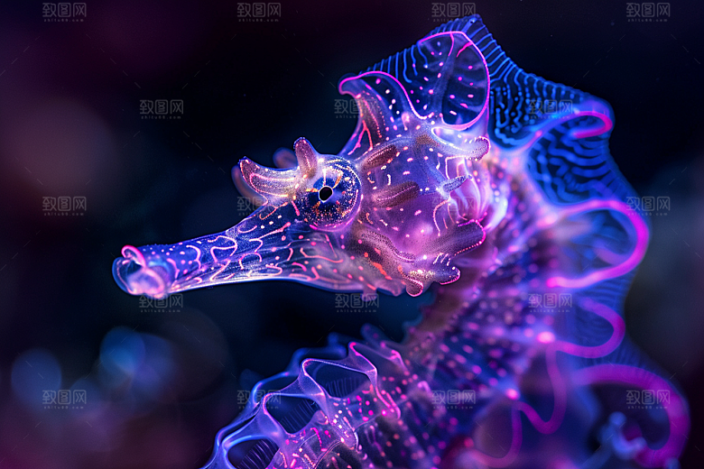 海马大海保护动物素材