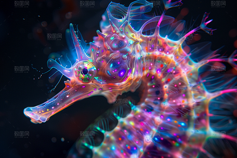 海马大海保护动物素材