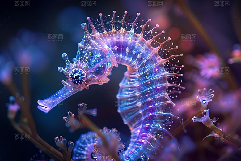 海马保护环境珊瑚礁素材